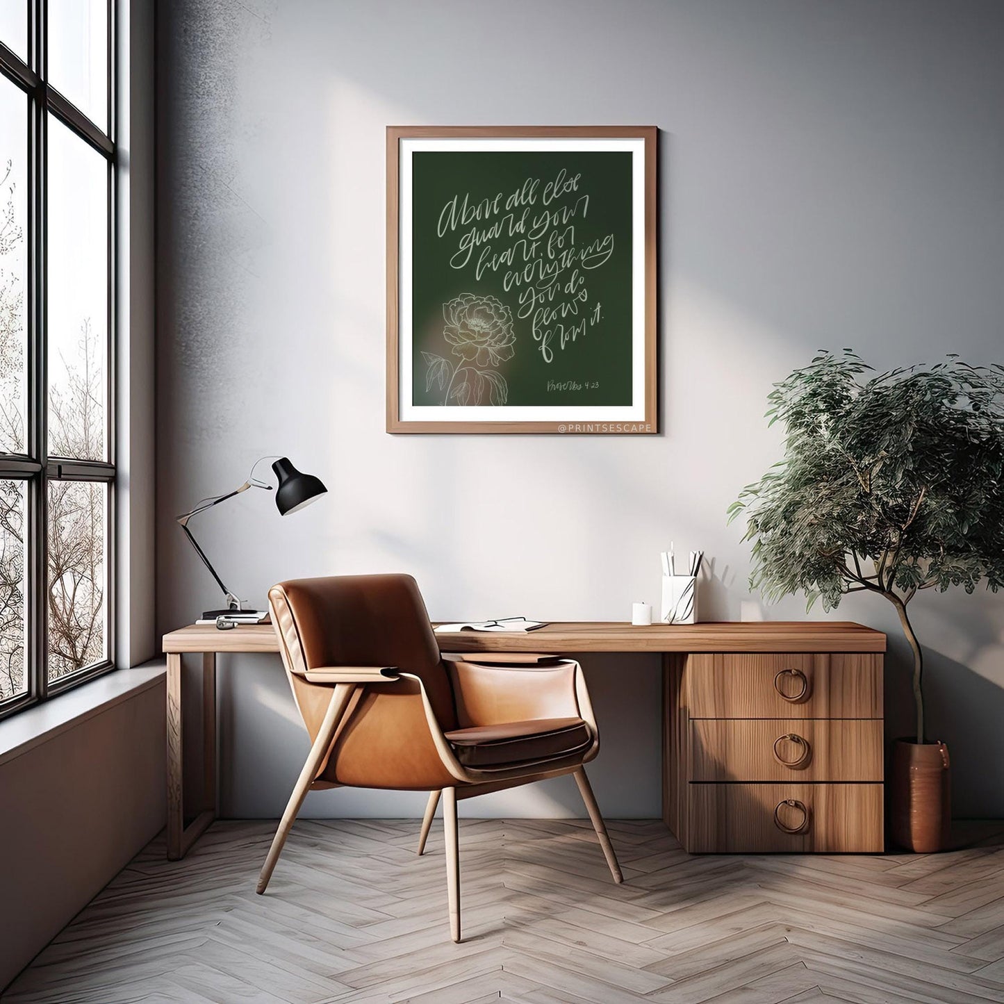 Proverbs 4:23 – Guard Your Heart | Green Botanical Art - Reflourish Collective