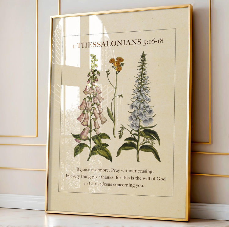 1 Thessalonians 5:16 - 18 – Rejoice Always | Botanical Art - Reflourish Collective
