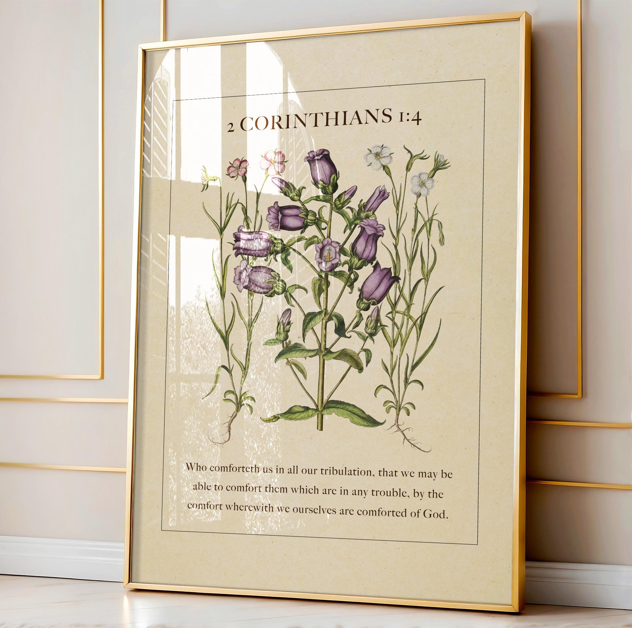 2 Corinthians 1:4 – Comfort in Affliction | Botanical Art - Reflourish Collective