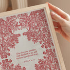 1 John 4:12 Love One Another Botanical Print