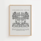 Colossians 3:23–24 – Vintage Botanical Scripture Print