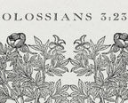 Colossians 3:23–24 – Vintage Botanical Scripture Print