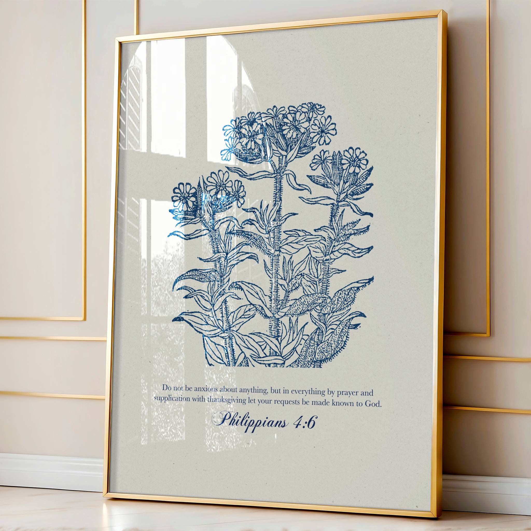 Philippians 4:6 – Do Not Be Anxious | Botanical Art - Reflourish Collective