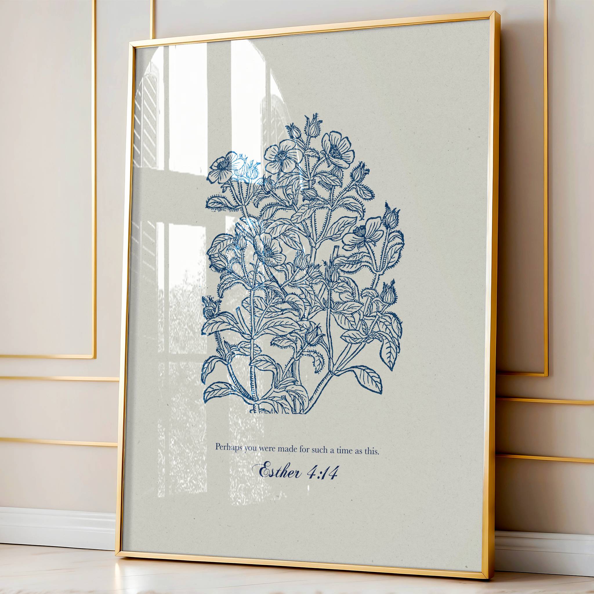 Esther 4:14 – For Such a Time as This | Botanical Art - Reflourish Collective