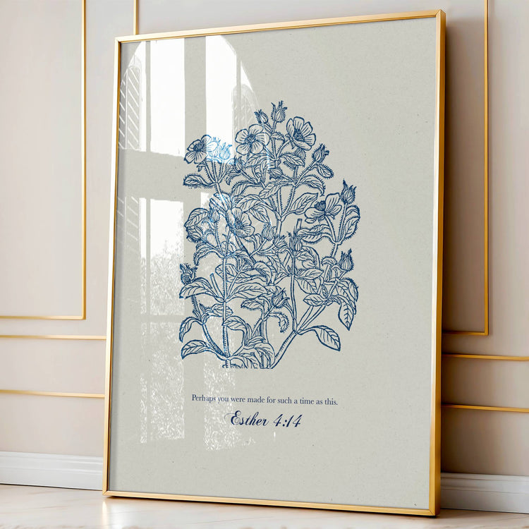 Esther 4:14 – For Such a Time as This | Botanical Art - Reflourish Collective