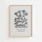 Proverbs 31:27 – Blue Botanical Scripture Print