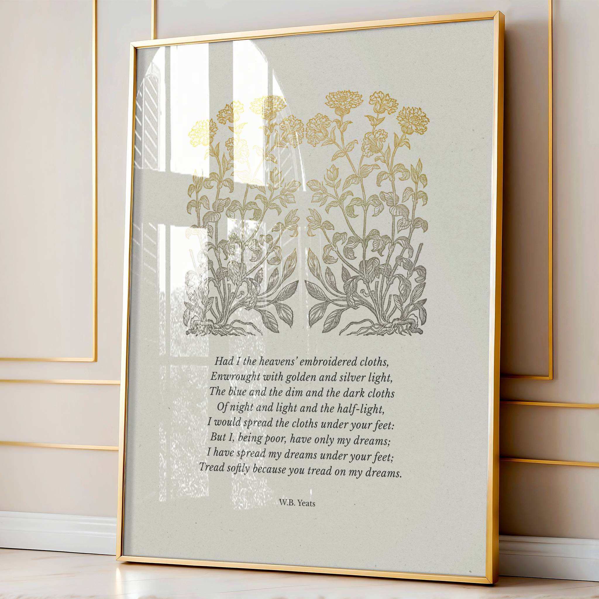 W.B. Yeats – Tread Softly on My Dreams | Botanical Art - Reflourish Collective