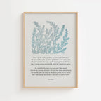 W.B. Yeats – Down by the Salley Gardens Botanical Quote Print