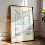 W.B. Yeats – Down by the Salley Gardens Botanical Quote Print