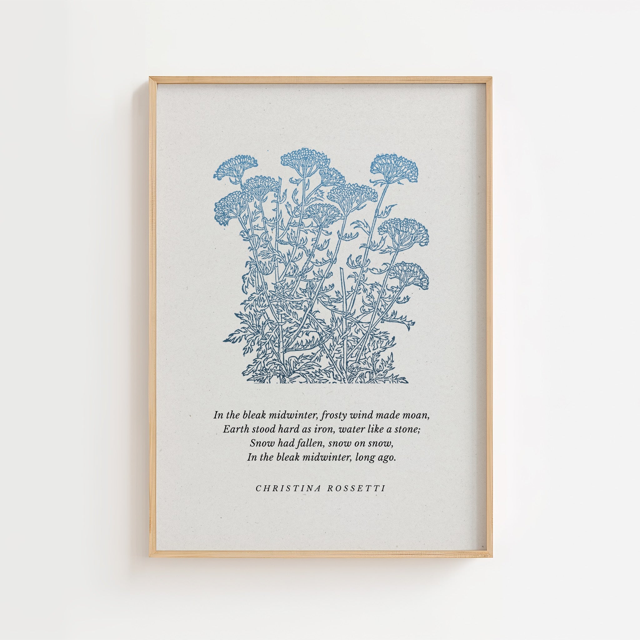 In the Bleak Midwinter – Botanical Christian Hymn Print