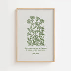 John Muir – Forest Wilderness Botanical Quote Print