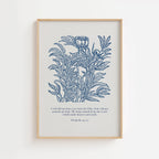 Psalm 121:1-2 – Help From the Lord Botanical Scripture Print