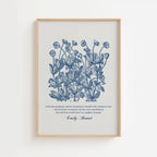 Emily Brontë – If All Else Perished Floral Quote Print