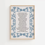 Beatitudes Matthew 5:3–12 – Floral Border Scripture Print