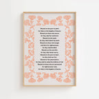 Beatitudes Matthew 5:3–12 – Floral Border Scripture Print