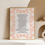 Beatitudes Scripture Print: Vintage Catholic Floral Art (Digital Download)