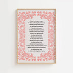 Beatitudes Matthew 5:3–12 – Floral Border Scripture Print