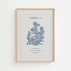 James 1:17 – Every Good Gift Blue Botanical Scripture Print