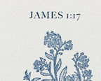 James 1:17 – Every Good Gift Blue Botanical Scripture Print