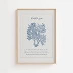 John 3:16 – For God So Loved Botanical Scripture Print