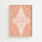 Decorative print with floral design and fruit of the Spirit Bible Verse on a light pink background