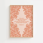 Psalm 27:1 – The Lord Is My Light Botanical Scripture Print