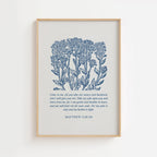 Matthew 11:28-30 – Come to Me Botanical Scripture Print