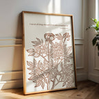 Philippians 4:13 – Strength in Christ Botanical Scripture Print