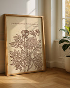 Philippians 4:13 – Strength in Christ Botanical Scripture Print