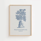 Ephesians 3:17 – Rooted and Grounded in Love Botanical Scripture Print