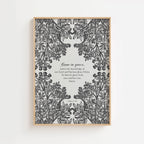 2 Peter 3:18 Grow in Grace Botanical Print