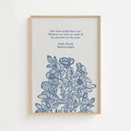 Emily Brontë – Wuthering Heights Botanical Quote Print