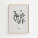Psalm 4:8 – Botanical Strawberry Scripture Print