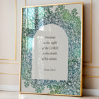 Christian Scripture Wall Art - Psalm 116:15 Green Botanical Print (Digital Download) - Reflourish Collective