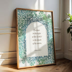 Christian Scripture Wall Art - Psalm 116:15 Green Botanical Print (Digital Download) - Reflourish Collective