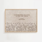 Jane Austen – Pride and Prejudice Floral Quote Print