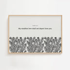 Isaiah 54:10 – Navy Botanical Scripture Print
