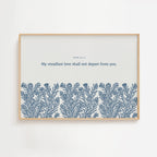 Isaiah 54:10 – Navy Botanical Scripture Print