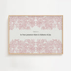 Psalm 16:11 – Vintage Floral Botanical Scripture Print