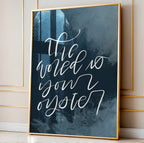 The World Is Your Oyster – Teal Handlettered Print