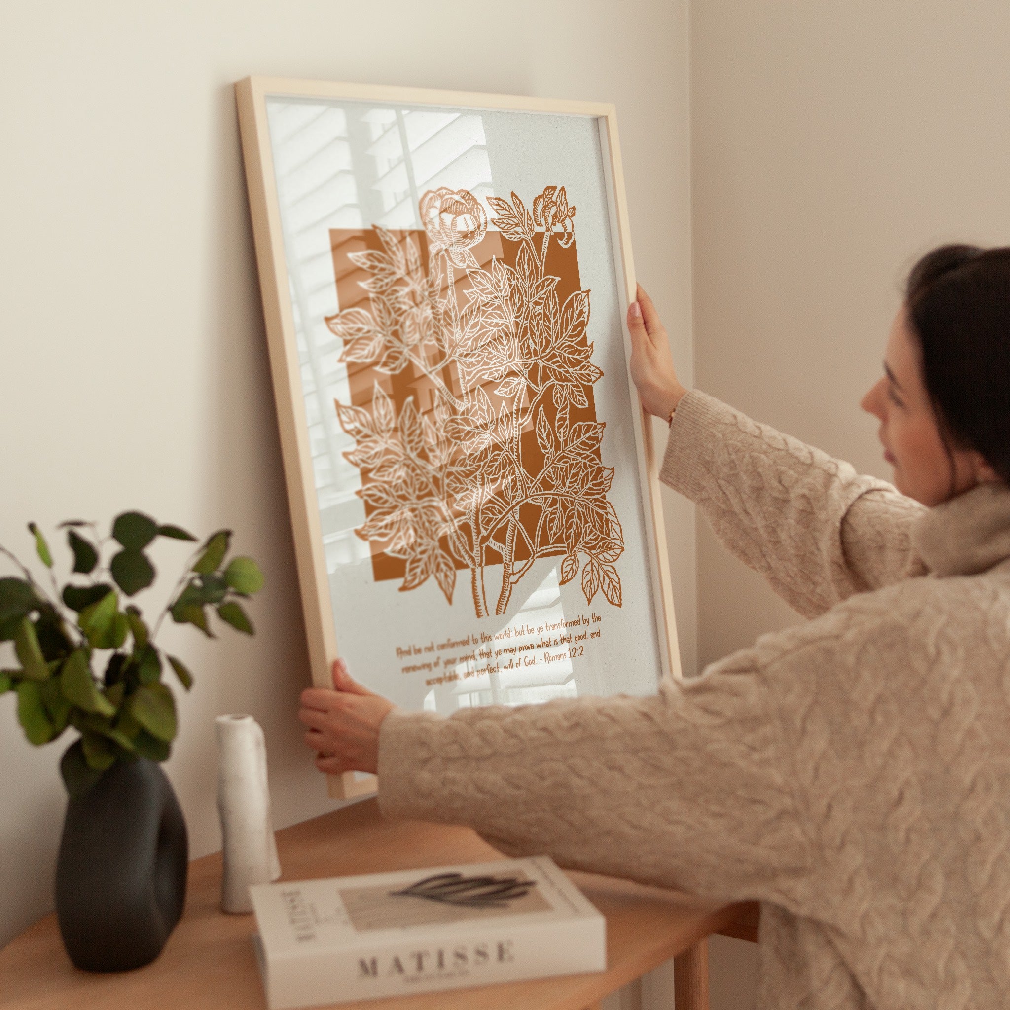 Romans 12:2 – Renewing Your Mind | Botanical Art Printable