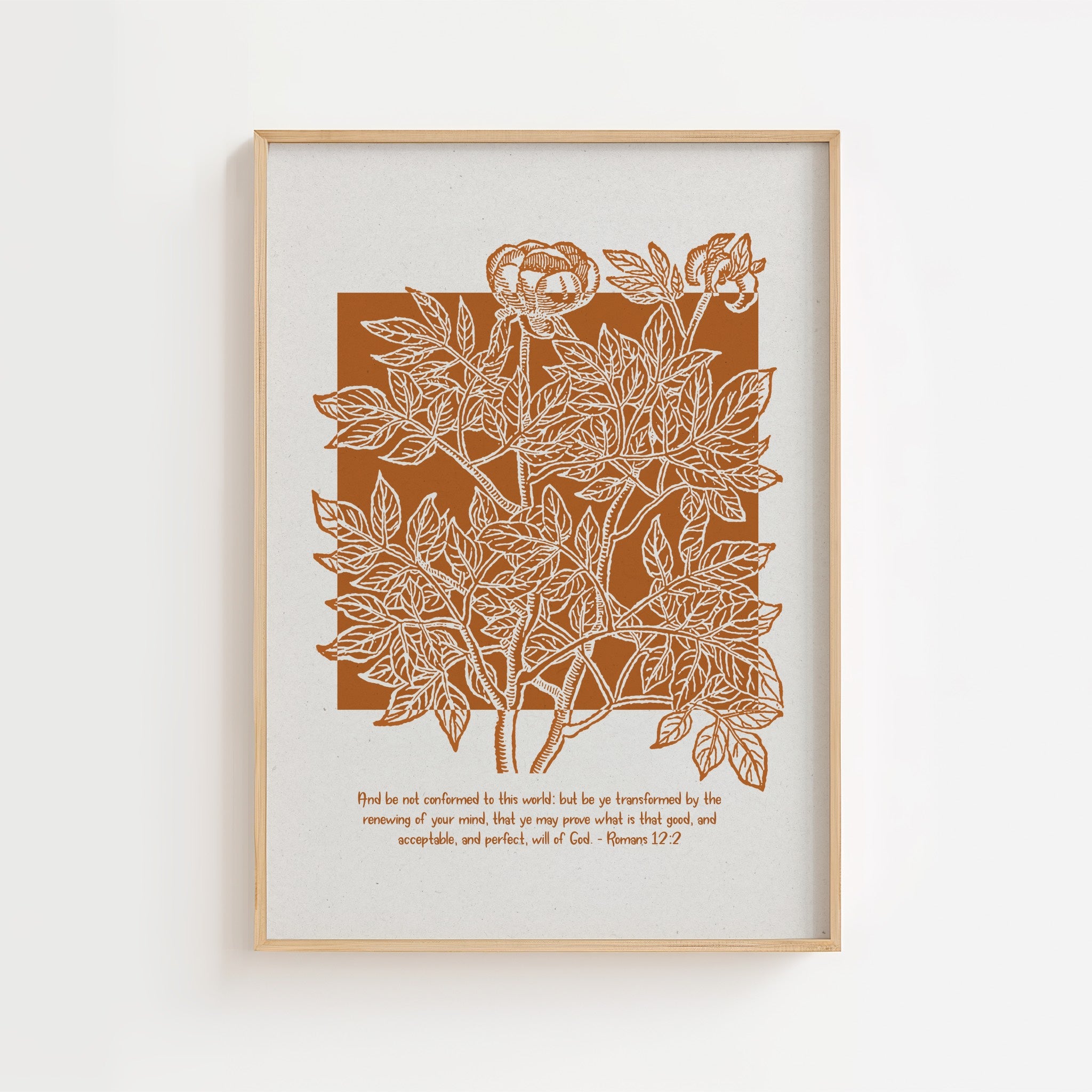 Romans 12:2 – Renewing Your Mind | Botanical Art Printable