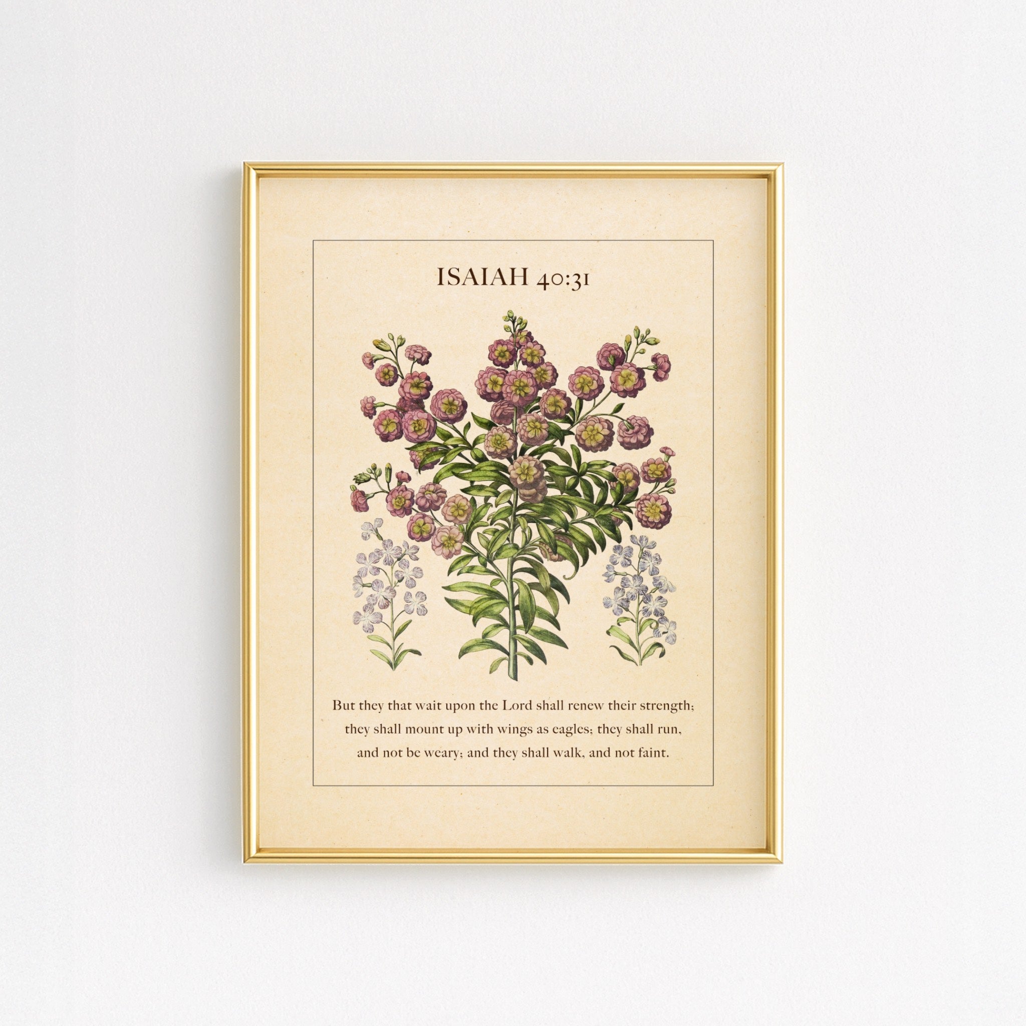 Isaiah 40:31 – Soar on Wings Like Eagles | Botanical Art - Reflourish Collective