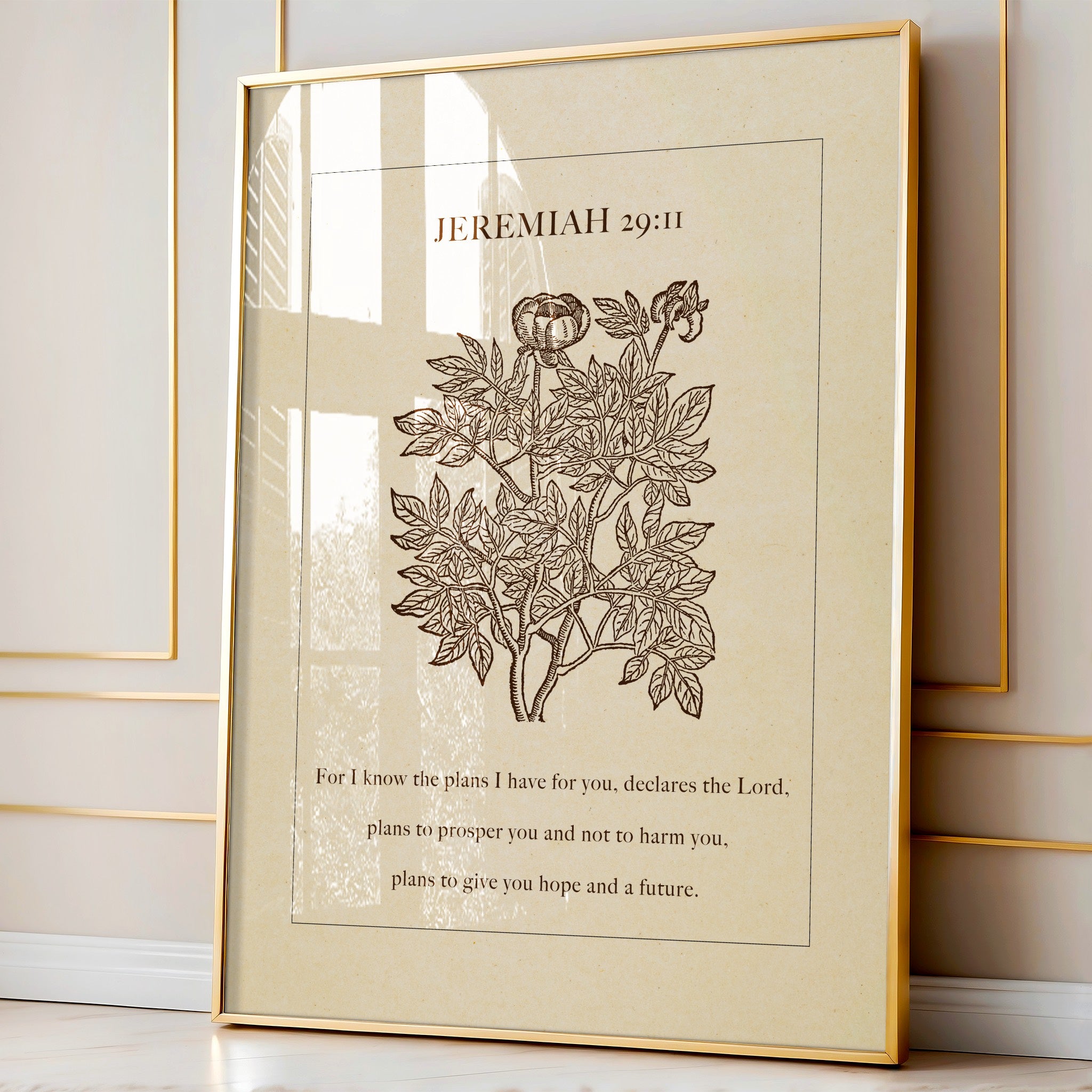 Jeremiah 29:11 – Plans to Give You Hope | Botanical Art - Reflourish Collective