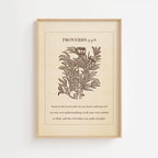 Proverbs 3:5–6 – Vintage Botanical Scripture Print