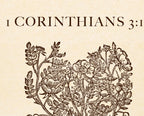1 Corinthians 3:16 – Temple of God Golden Brown Botanical Print
