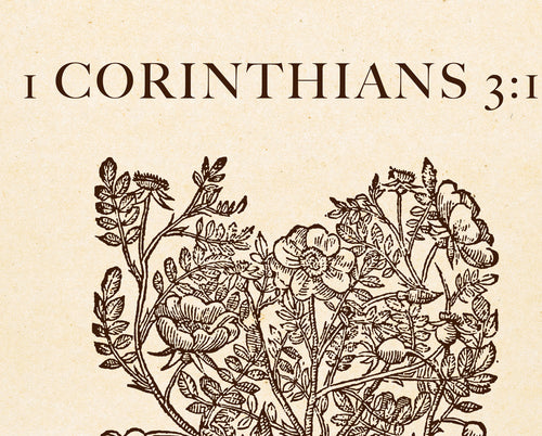 1 Corinthians 3:16 – Temple of God Golden Brown Botanical Print