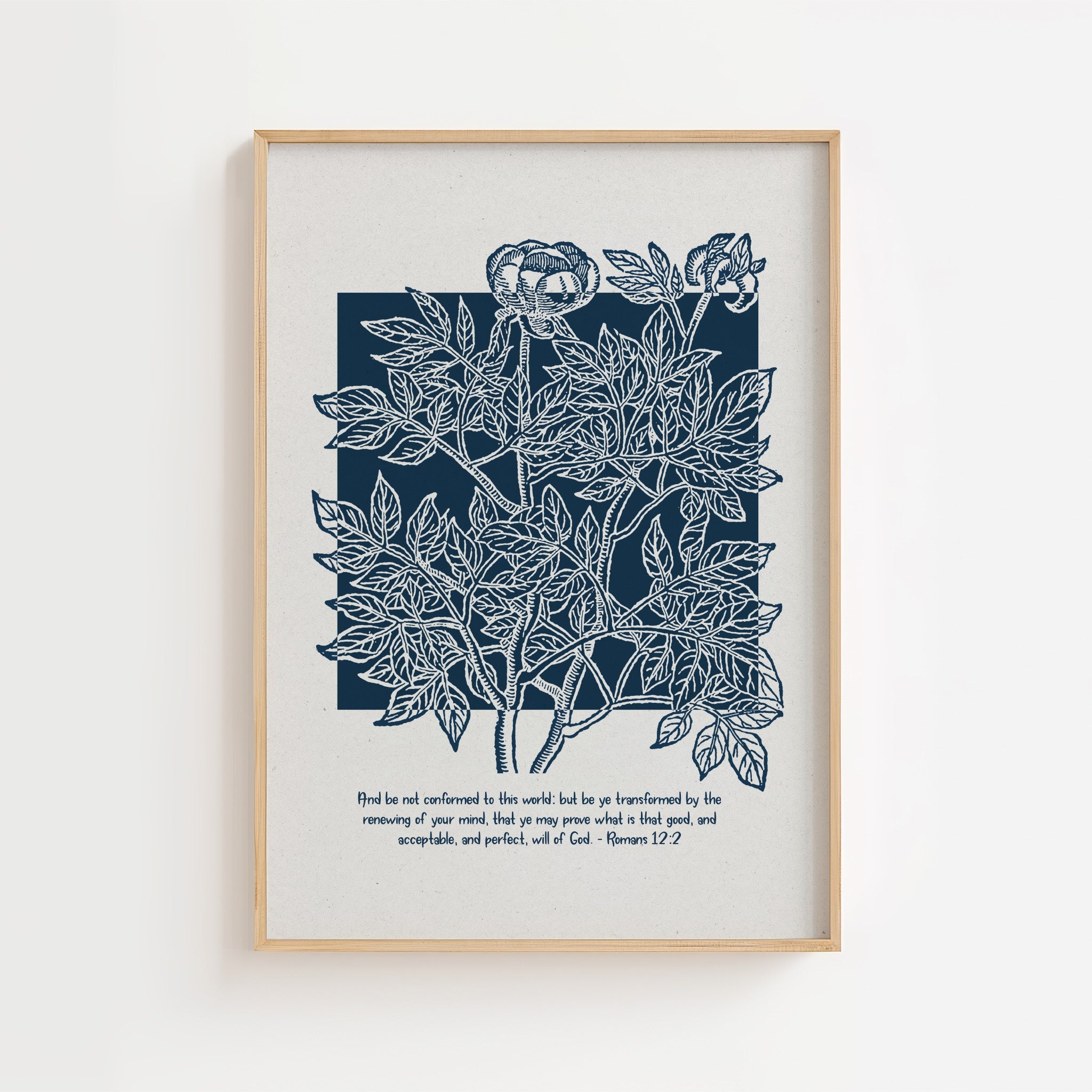 Romans 12:2 – Renewing Your Mind | Botanical Art Printable