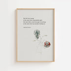 Virginia Woolf – Botanical Literary Quote Print