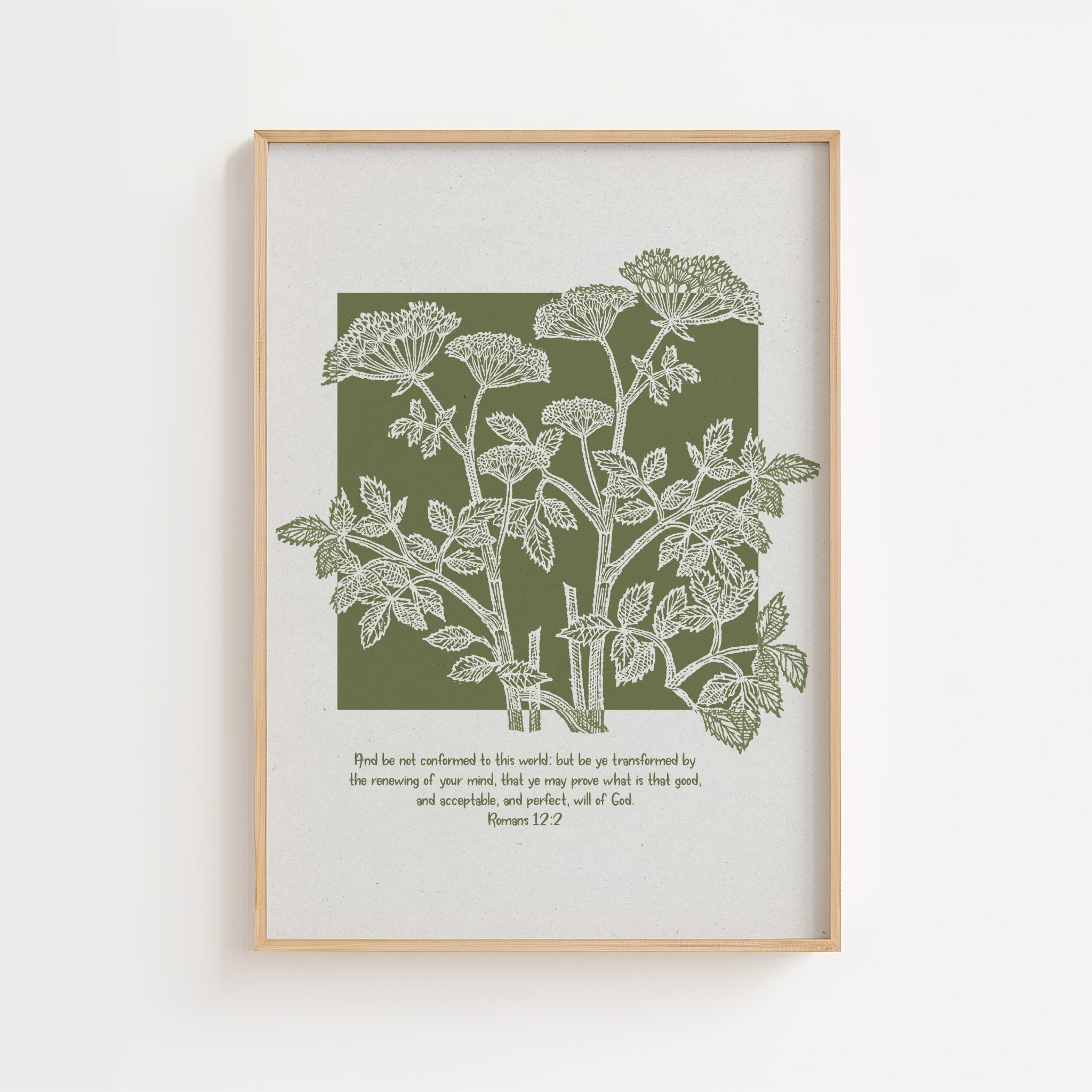 Romans 12:2 – Renewing Your Mind | Botanical Art Printable